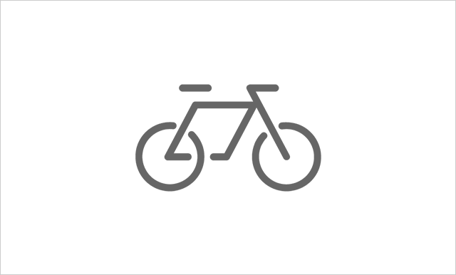 By bicycle or motorcycle